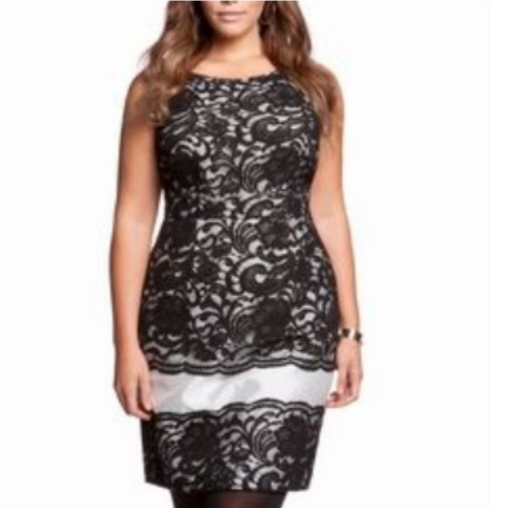 Sleek lace sheath dress from Eloquii